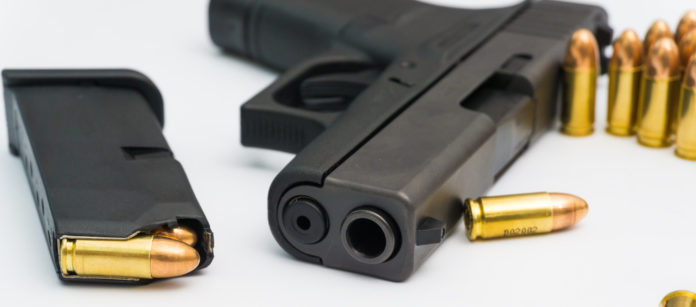 Gun and bullets Gun and bullets