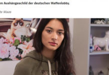 Su Der Spiegel un servizio su Carolin Matthie, modella ventiquattrenne pro-armi Carolin Matthie Der Spiegel