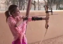 Armi, Diletta Leotta ci riprova Diletta Leotta arco Emirati Arabi