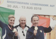 Jessica Rossi e Giovanni Pellielo campioni europei di fossa olimpica mista Rossi Pellielo campioni europei di fossa olimpica mista