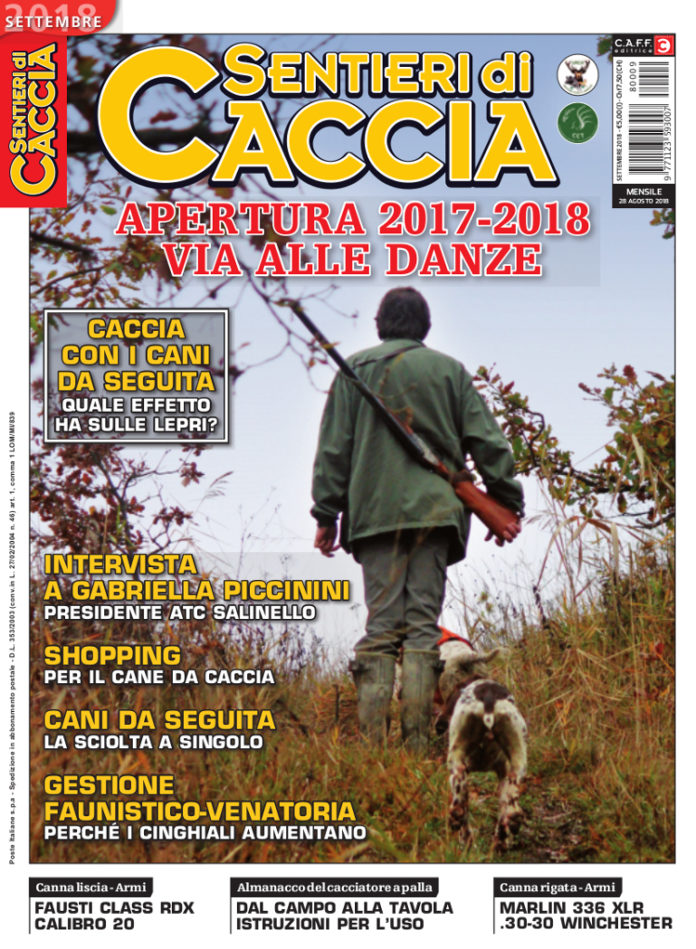 Sentieri di Caccia settembre 2018 Sentieri di Caccia settembre 2018