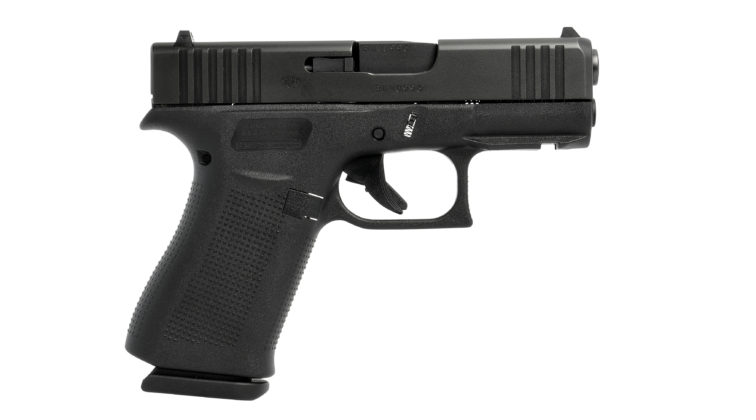la pistola glock g43x black vista da destra