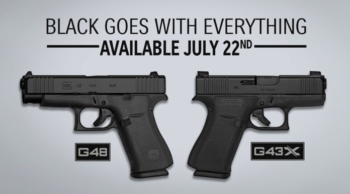 pistole Glock G43X e G48 versione total black pistole Glock G43X e G48 versione total black