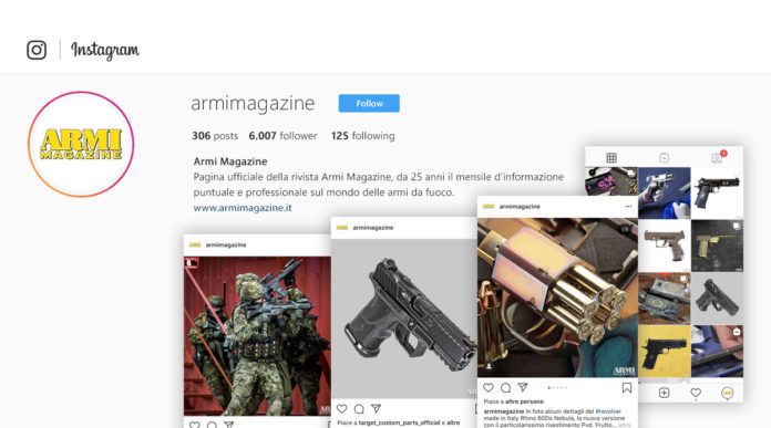 Armi Magazine su Instagram numeri di successo per la prima candelina pagina di Armi Magazine su Instagram