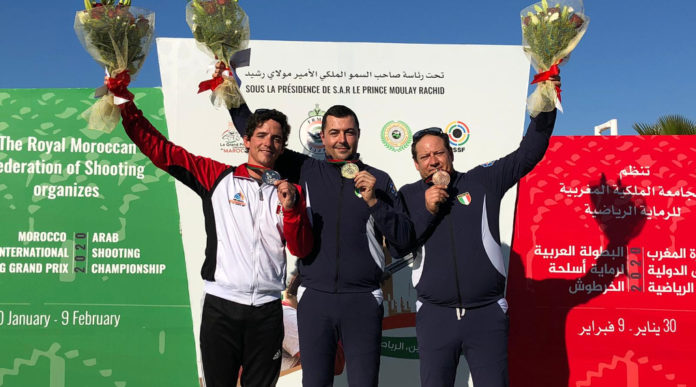 Altre due medaglie per la nazionale italiana di fossa olimpica nazionale italiana di fossa olimpica, daniele resca e massimo fabbrizi sul podio del 3° gran premio internazionale del marocco