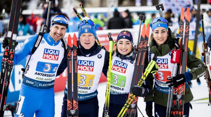 Mondiali di biathlon 2020, prima medaglia per l’Italia Mondiali di biathlon 2020, prima medaglia per l’Italia nella staffetta 4x6 km