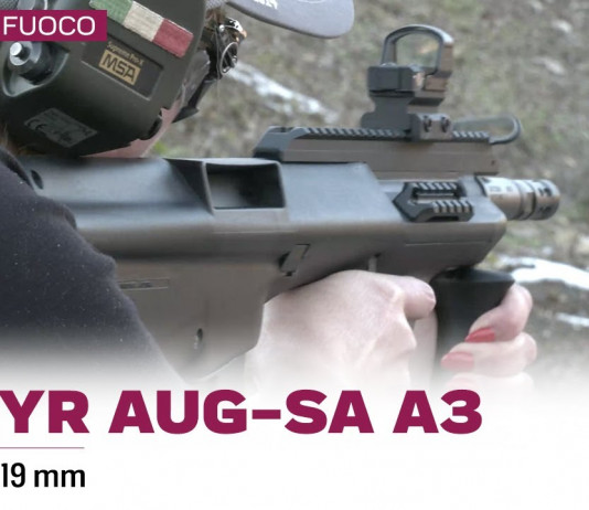 Steyr Aug-SA A3 cal. 9×19 mm, la prova a fuoco