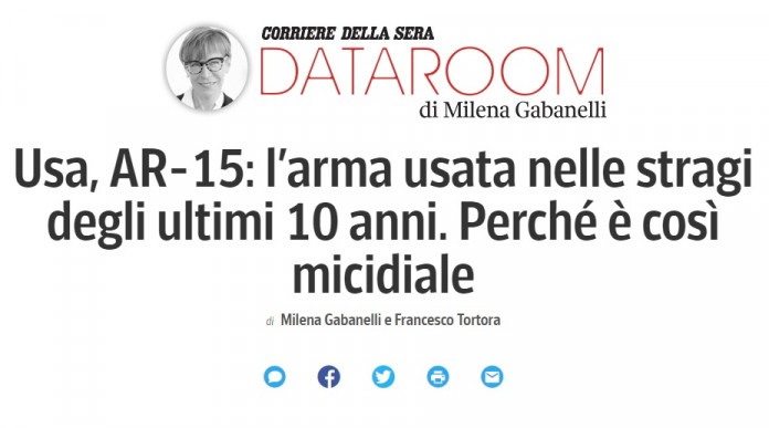 Armi in America, l’analisi del Corriere della Sera Armi in America, l’analisi del Corriere della Sera