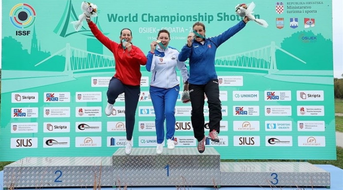 Mondiale di tiro a volo del trap giù dal podio Mondiale di tiro a volo del trap giù dal podio