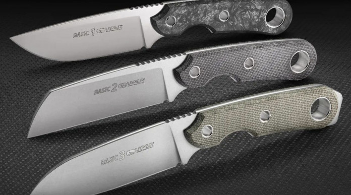 Viper Basic, tre coltelli a lama fissa per caccia e outdoor Viper Basic, tre coltelli a lama fissa per caccia e outdoor