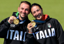 Parigi 2024, l’Italia chiude quarta nel medagliere di tiro sportivo Parigi 2024, l’Italia chiude quarta nel medagliere di tiro sportivo - Gabriele Rossetti e Diana Bacosi, medaglia d'oro nello skeet mixed team a Parigi 2024 (foto Coni)