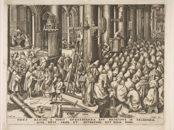Pieter Bruegel il Vecchio, Le sette virt&ugrave;, fede